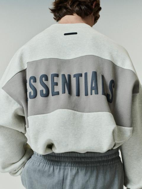 ESSENTIALS Cropped Relaxed Panelled Sweatshirt