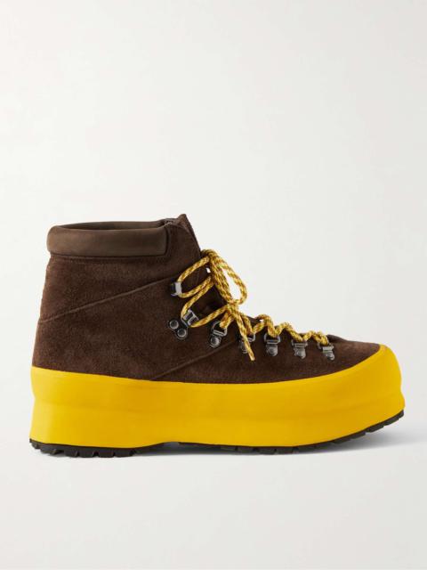 Diemme + Throwing Fits Rosset Rubber-Trimmed Suede Boots
