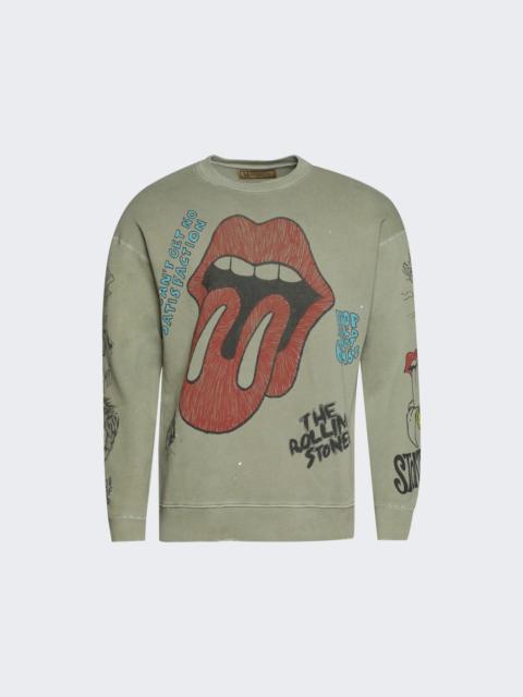 MadeWorn Rolling Stones Sketch Classic Crew Sweatshirt Fatigue