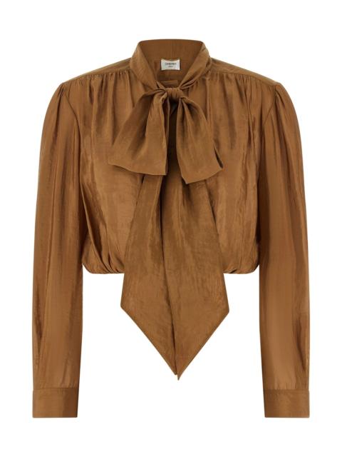 SAINT LAURENT Lavallière neck blouse