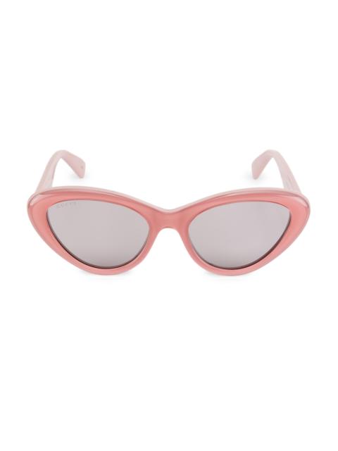 GUCCI Women's Symbols 54MM Cat-Eye Acetate Sunglasses - Pink