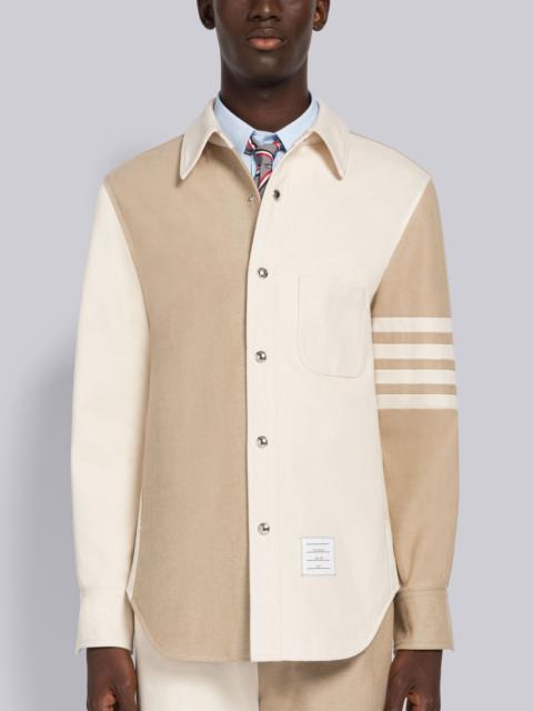 Thom Browne Fun-Mix Selvedge Denim Snap Front Shirt Jacket