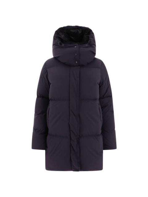 hooded padded down coat