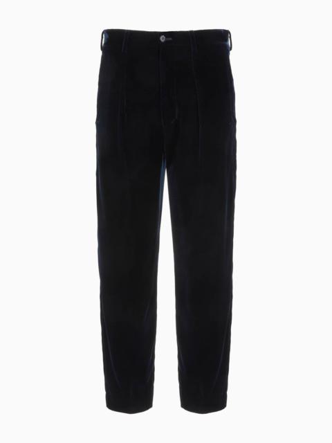 GIORGIO ARMANI Single-pleat velvet trousers