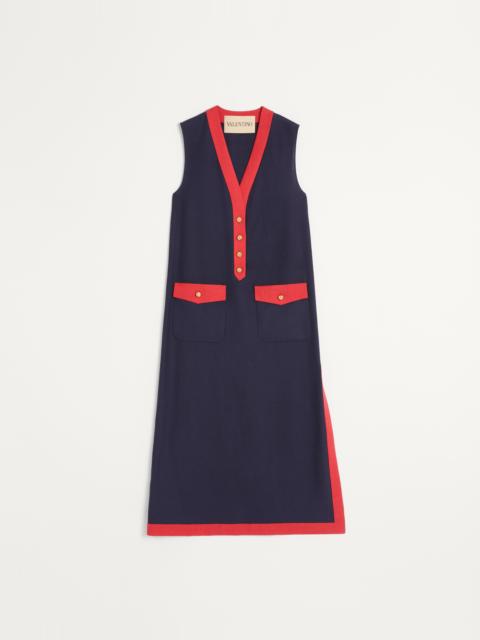 Valentino VISCOSE LINEN MIDI DRESS