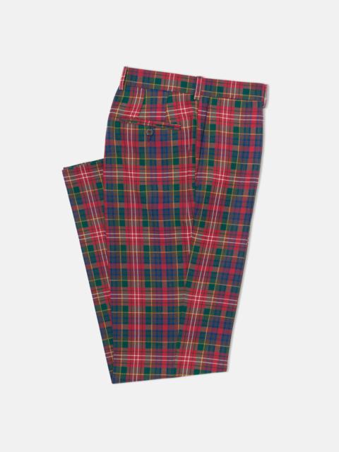 J. PRESS MADE-IN-CANADA RED TARTAN WOOL TROUSER