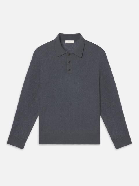 FRAME Long Sleeve Polo Sweater