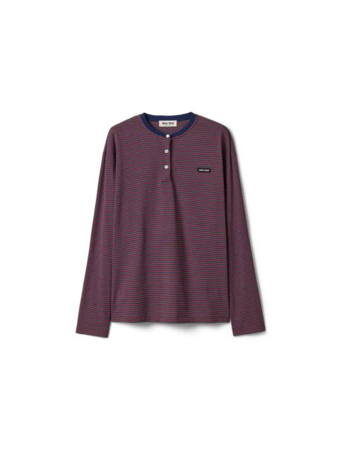 Miu Miu Striped jersey T-shirt