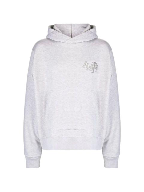 AMIRI Staggered Logo Hoodie "Grey" AW23MJG029 032