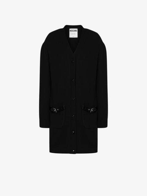 Moschino BONDAGE BUCKLE LONG CARDIGAN