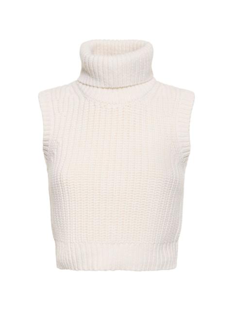 MICHAEL KORS ribbed high-collar vest