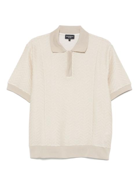 EMPORIO ARMANI knitted polo shirt