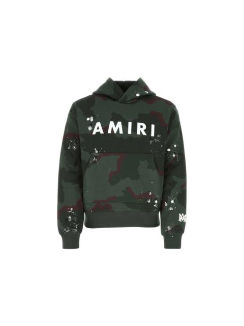AMIRI AMIRI Logo Camo Hoodie Green
