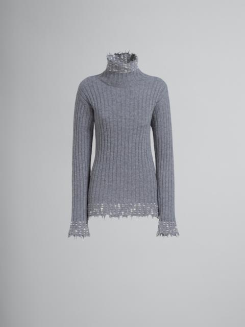 GREY KNITTED TURTLENECK