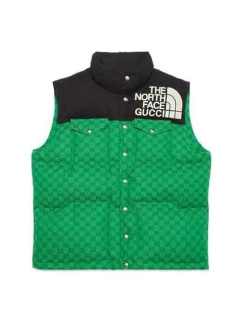 GUCCI Gucci x The North Face Padded Vest 'Green Black' 670910-Z8APZ-3348
