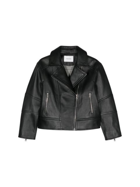 Yves Salomon leather biker jacket