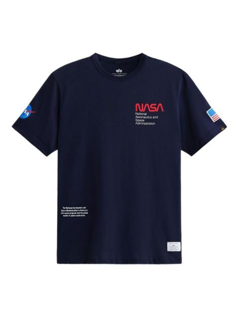 ALPHA INDUSTRIES nasa-logo crew-neck T-shirt