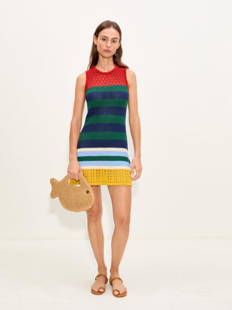 SIMONMILLER Yvonne Knit Mini Dress In Brick Stripe Combo