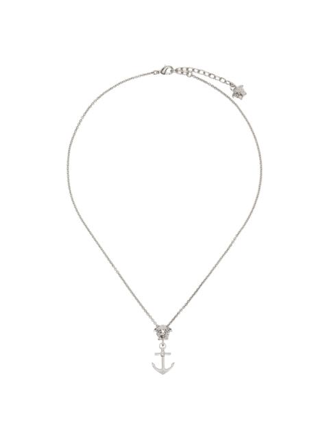 VERSACE Silver Nautical Medusa Necklace