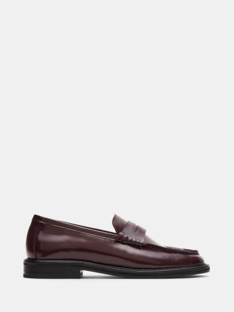 STEVE MADDEN MADISON BURGUNDY BOX LEATHER