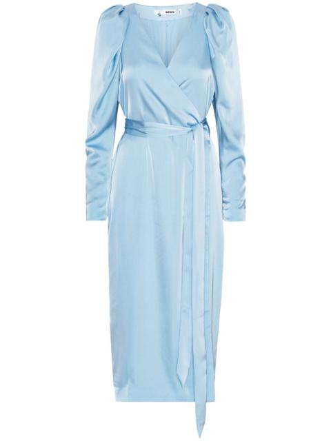 ROTATE long-sleeve wrap dress