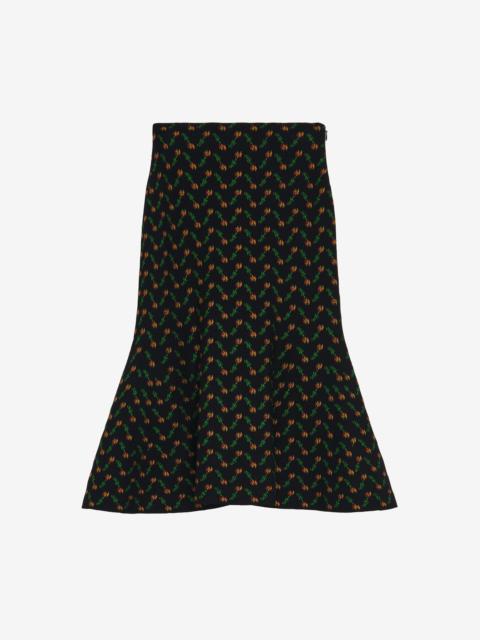 Flower Jacquard Skirt