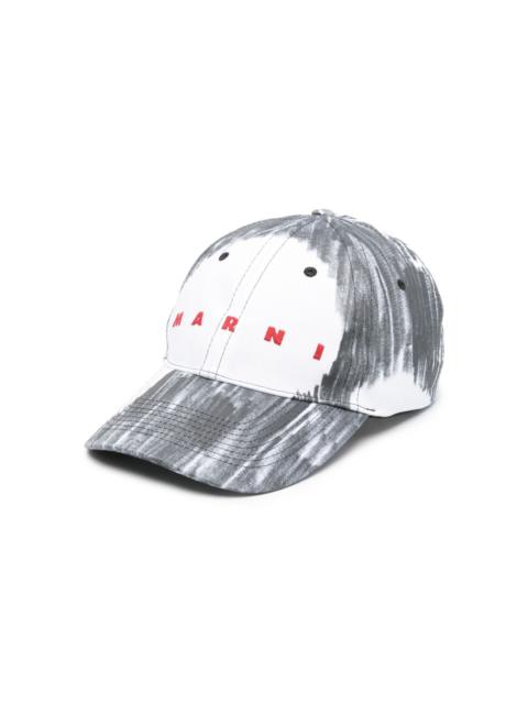 logo-embroidered cotton cap