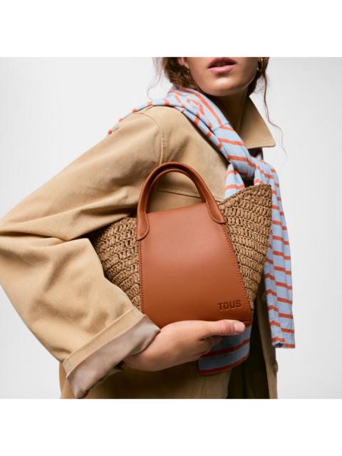 TOUS Small camel-colored Tote bag TOUS Tulip Rafia
