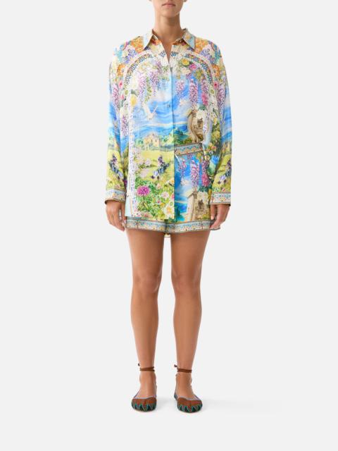 CAMILLA COLLARED SHIRT WITH SIDE BUTTONS