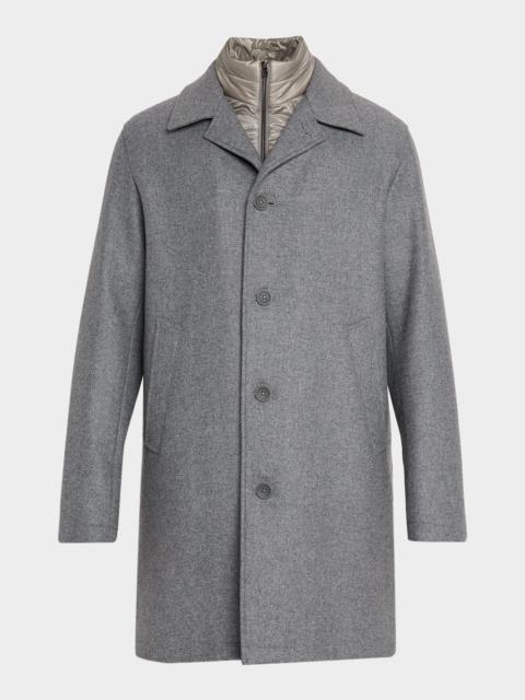 Herno Men's Car Coat with Bib