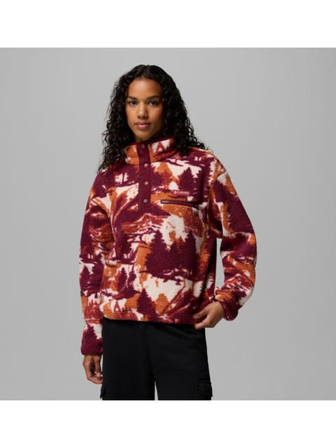 Columbia Women's Helvetia II Printed Cropped Half Snap Fleece Pullover