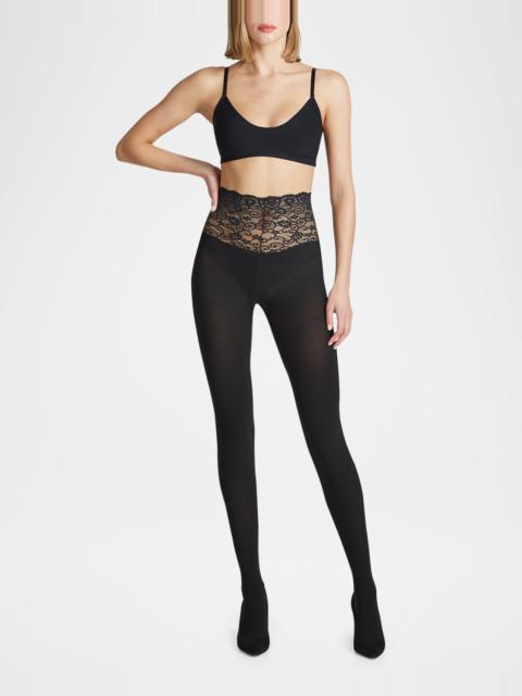 commando Sexy Ultimate Opaque Lace-Trim Tights