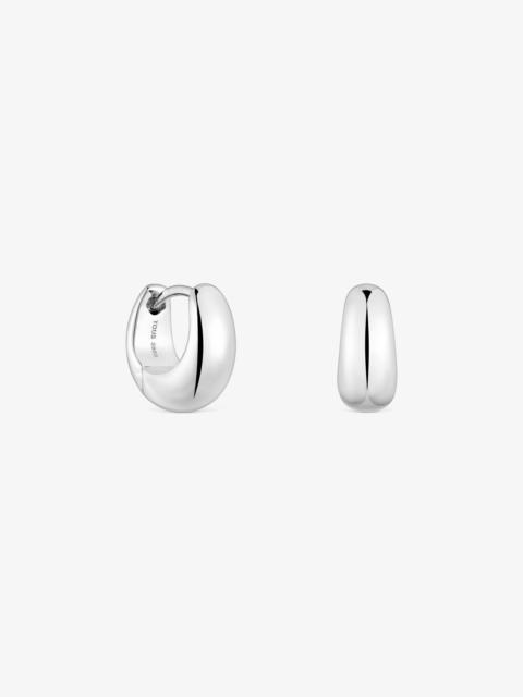 TOUS Short, thick silver Hoop earrings TOUS Basics