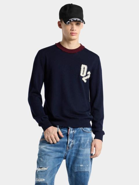 DSQUARED2 D2 COLLEGE WOOL PULLOVER