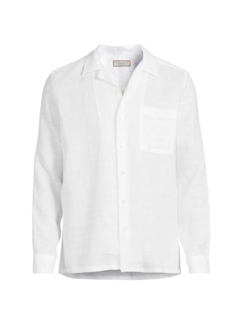 Canali Men's Linen Modern Fit Shirt - White