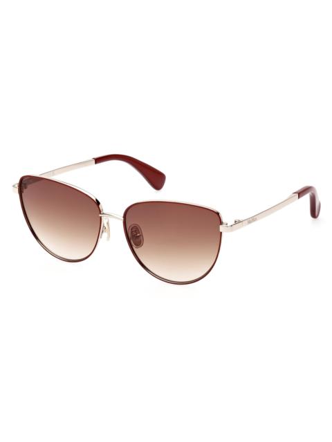 Max Mara Women's 56MM Cat-Eye Sunglasses - Gold Gradient Brown