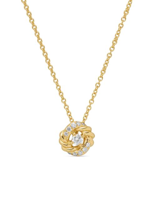DAVID YURMAN Women's Petite Infinity Pendant Necklace in 18K Yellow Gold with Diamonds, 8MM - Diamond