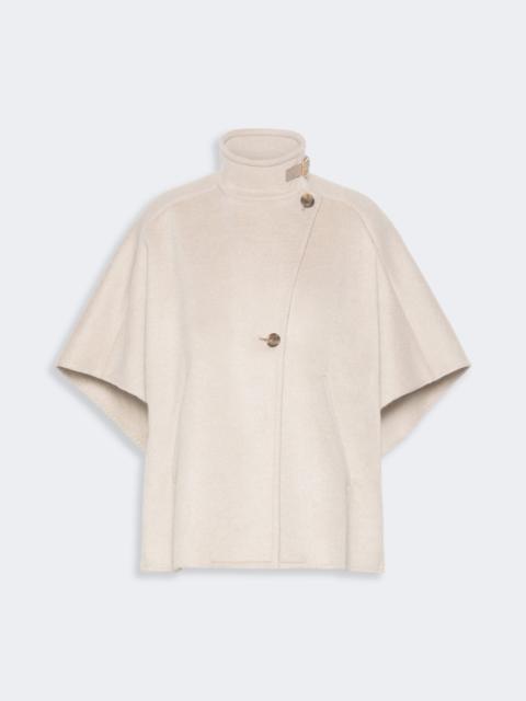Max Mara DERRIK Oversized cape in cashmere drap - STONE