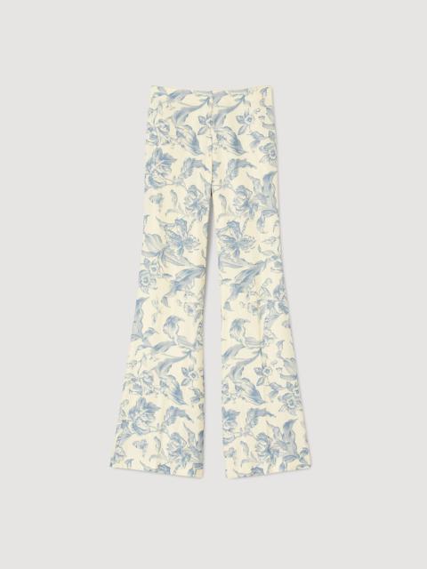 Sandro FLOWER PRINT TROUSERS