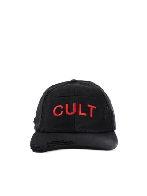 Matières Fécales distressed embroidered baseball cap