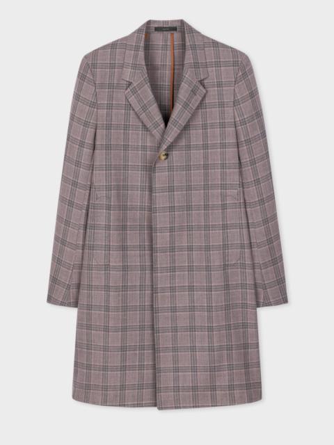 Paul Smith Check Wool Unlined Mac