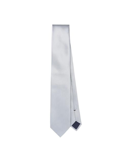 stripe-pattern silk tie