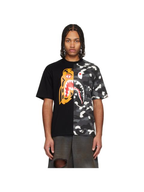 A BATHING APE® Black City Camo Tiger Shark Relaxed Fit T-shirt
