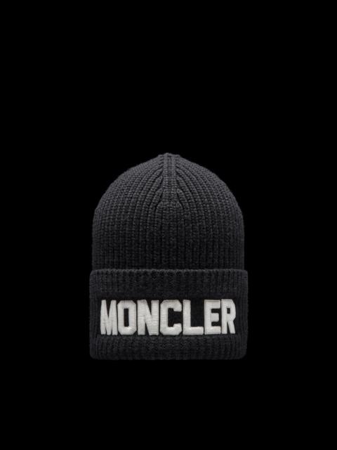 Moncler Embroidered Logo Wool Beanie