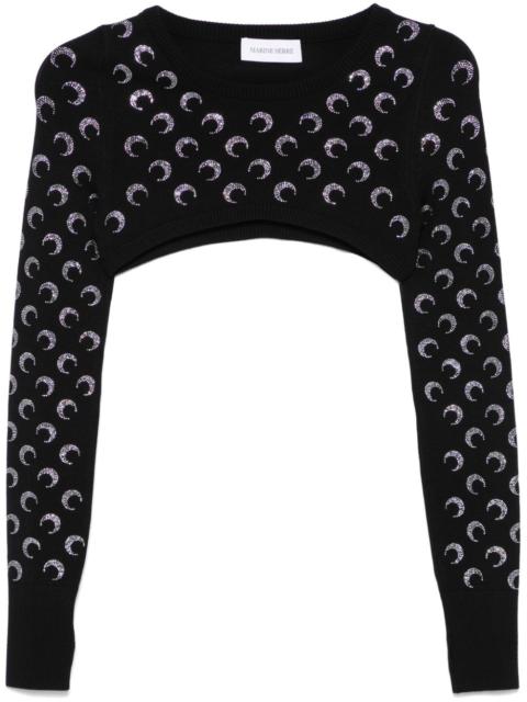 Marine Serre Moonogram-pattern sweater