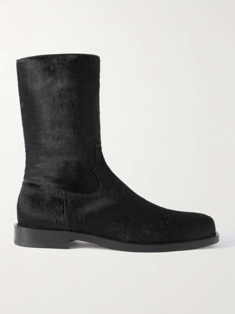 Dries Van Noten Calf Hair Biker Boots