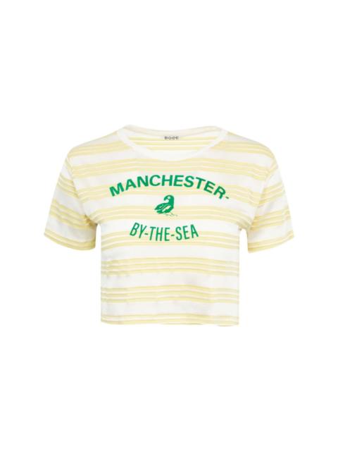 logo-print striped T-shirt