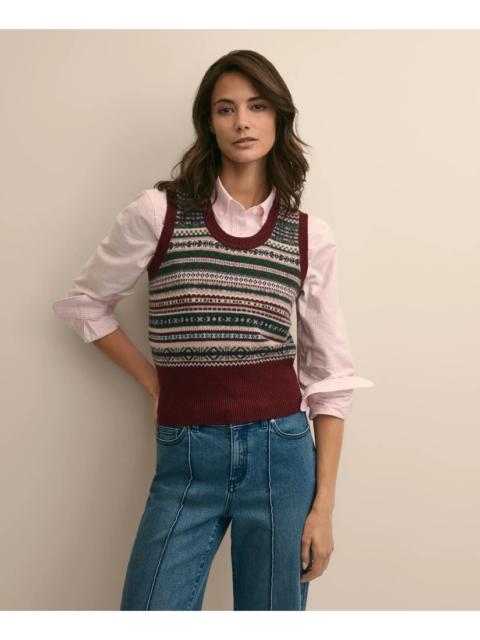 Brooks Brothers Lambswool Fair Isle Sweater Vest