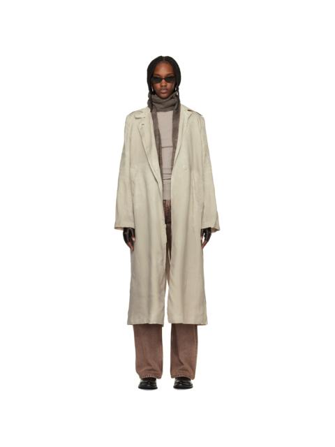 Our Legacy Gray Capital Trench Coat