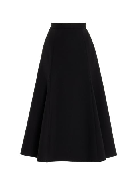 CAROLINA HERRERA Stretch-Wool Midi Skirt black